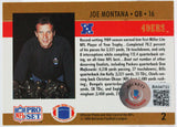 1990 Proset #2 Joe Montana Auto SF 49ers Autograph Beckett Authenticated  Image 2