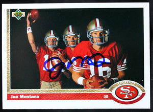 1991 Upper Deck #54 Joe Montana Auto SF 49ers Autograph Beckett Authenticated  Image 1