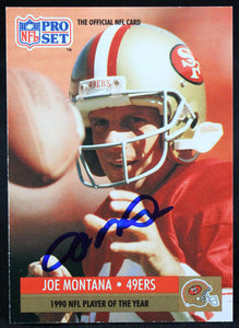 1991 Pro Set #3 Joe Montana Auto SF 49ers Autograph Beckett Authenticated  Image 1