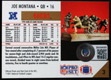 1991 Pro Set #3 Joe Montana Auto SF 49ers Autograph Beckett Authenticated  Image 2