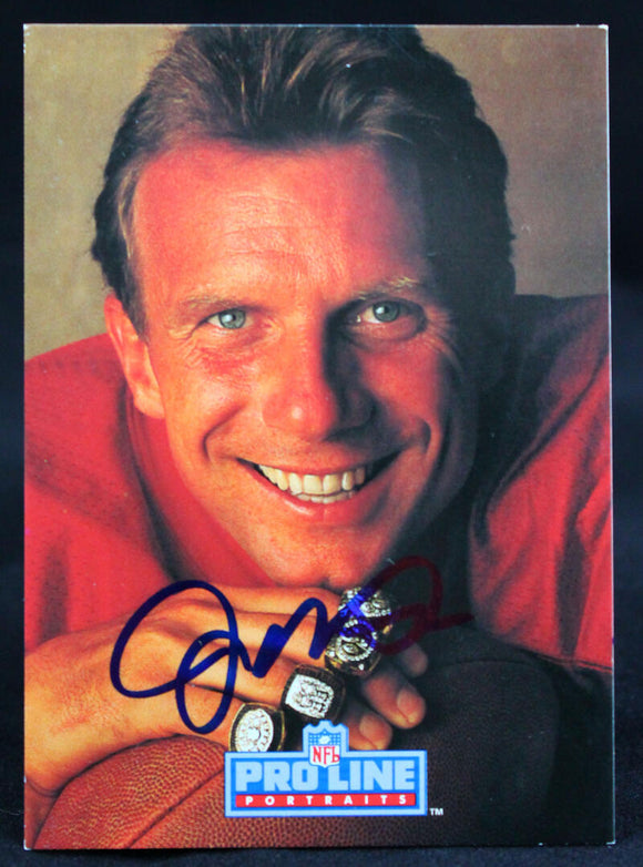 1992 Proline Portraits #329 Joe Montana Auto SF 49ers Autograph Beckett Authenticated  Image 1