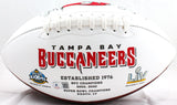 Warren Sapp Autographed Tampa Bay Buccaneers Logo Football w/ HOF-Beckett W Hologram *Black Image 4