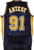 Ron Artest Autographed Blue Indiana Jersey-Beckett W Hologram *Black Image 1