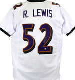 Ray Lewis Autographed White Pro Style Jersey-Beckett W Hologram *Silver Image 1