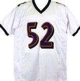 Ray Lewis Autographed White Pro Style Jersey-Beckett W Hologram *Silver Image 3