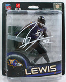 Ray Lewis Autographed Baltimore Ravens McFarlane Figurine-Beckett W Hologram *White Image 1