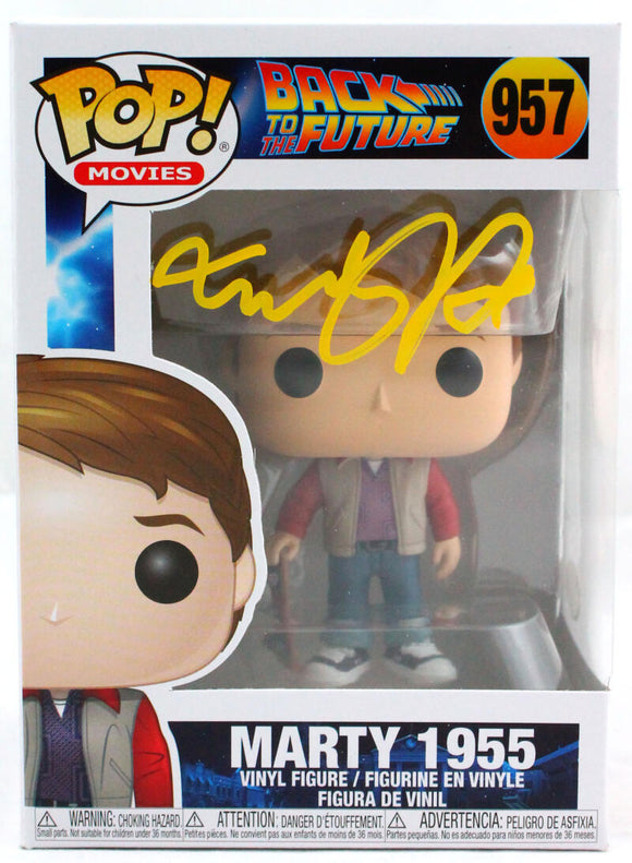 Michael J. Fox Autographed Marty 1955 Funko Pop Figurine #957- JSA W *Yellow Image 1