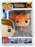 Michael J. Fox Autographed Marty in Puffy Vest Funko Pop Figurine #961- JSA W *Orange Image 1