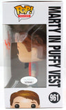 Michael J. Fox Autographed Marty in Puffy Vest Funko Pop Figurine #961- JSA W *Orange Image 3