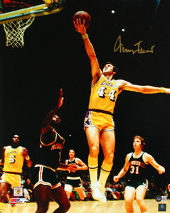 Jerry West Autographed Los Angeles Lakers 16x20 Layup PF Photo-Beckett W Hologram *Gold Image 1