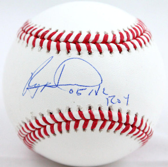 Ryan Howard Autographed Rawlings OML Baseball w/05 NL ROY-JSA W *Blue Image 1