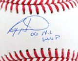 Ryan Howard Autographed Rawlings OML Baseball w/06 NL MVP-JSA W *Blue Image 2