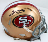 Azeez Al-Shaair Autographed San Francisco 49ers Speed Mini Helmet-Beckett W Hologram *Black Image 1