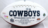 Tony Dorsett/Roger Staubach Autographed Dallas Cowboys Logo Football- Beckett W Hologram *Black Image 4