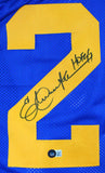 Eric Dickerson Signed Blue/Yellow Pro Style Jersey w/ HOF-Beckett W Hologram *Black Image 2
