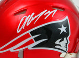Damien Harris Autographed New England Patriots Flash Speed Mini Helmet-Beckett W Hologram *White Image 2