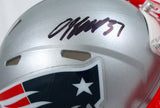 Damien Harris Autographed New England Patriots Speed Mini Helmet-Beckett W Hologram *Black Image 2