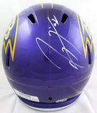 Ray Lewis Autographed Baltimore Ravens F/S Flash Speed Helmet-Beckett W Hologram *White Image 4