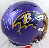 Ray Lewis Autographed Baltimore Ravens F/S Flash Speed Authentic Helmet-Beckett W Hologram *White Image 1