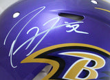 Ray Lewis Autographed Baltimore Ravens F/S Flash Speed Authentic Helmet-Beckett W Hologram *White Image 2