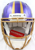Ray Lewis Autographed Baltimore Ravens F/S Flash Speed Authentic Helmet-Beckett W Hologram *White Image 3