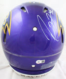 Ray Lewis Autographed Baltimore Ravens F/S Flash Speed Authentic Helmet-Beckett W Hologram *White Image 4