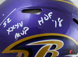 Ray Lewis Autographed Baltimore Ravens F/S Flash Speed Authentic Helmet w/2 Insc.-Beckett W Hologram *White Image 3