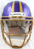 Ray Lewis Autographed Baltimore Ravens F/S Flash Speed Authentic Helmet w/2 Insc.-Beckett W Hologram *White Image 4