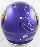 Ray Lewis Autographed Baltimore Ravens F/S Flash Speed Authentic Helmet w/2 Insc.-Beckett W Hologram *White Image 5