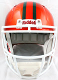 Ray Lewis Autographed Miami Hurricanes F/S Riddell Flash Speed Helmet-Beckett W Hologram *White Image 3