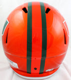 Ray Lewis Autographed Miami Hurricanes F/S Riddell Flash Speed Helmet-Beckett W Hologram *White Image 4