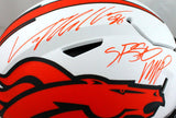 John Elway/Von Miller Autographed Denver Broncos F/S Lunar SpeedFlex Helmet w/SB MVP-Beckett W Hologram *Orange Image 2