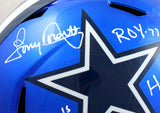 Tony Dorsett Autographed Dallas Cowboys F/S Flash Speed Helmet w/5 Stats-Beckett W Hologram *White Image 2