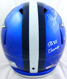Tony Dorsett Autographed Dallas Cowboys F/S Flash Speed Helmet w/5 Stats-Beckett W Hologram *White Image 6
