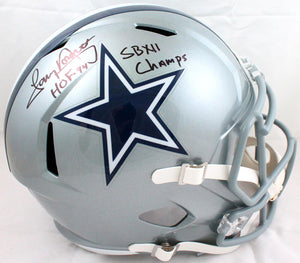 Tony Dorsett Autographed Dallas Cowboys F/S Speed Helmet w/2 Insc.-Beckett W Hologram Image 1