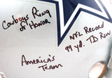 Tony Dorsett Autographed Dallas Cowboys F/S Authentic Helmet w/9 Stats- Beckett W Hologram *Black Image 3