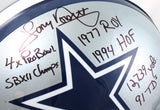 Tony Dorsett Autographed Dallas Cowboys F/S Authentic Helmet w/9 Stats- Beckett W Hologram *Black Image 4