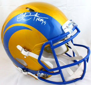 Eric Dickerson Autographed Los Angeles Rams Flash Speed Authentic F/S Helmet w/HOF-Beckett W Hologram *White Image 1