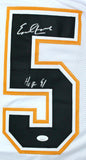 Earl Campbell Autographed White Pro Style Jersey w/HOF- JSA W *Silver Image 2