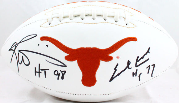 Earl Campbell Ricky Williams*L Signed Texas Longhorns Logo Football W/ HT- JSA W  Image 1
