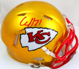 Clyde Edwards-Helaire Autographed KC Chiefs Speed Flash Mini Helmet-Beckett W Hologram *Red Image 1