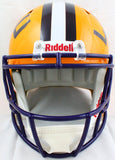 Clyde Edwards-Helaire Autographed LSU Tigers F/S Speed Helmet-Beckett W Hologram *Black Image 4