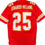 Clyde Edwards-Helaire Autographed Red Pro Style Jersey - Beckett W Hologram *Black Image 1