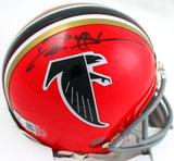 Deion Sanders Autographed Atlanta Falcons 66-69 TB Mini Helmet-Beckett W Hologram *Black Image 1