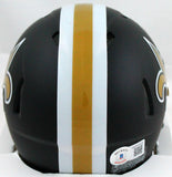 Darren Sproles Autographed New Orleans Saints Flat Black Speed Mini Helmet- Beckett W Hologram *Gold Image 3