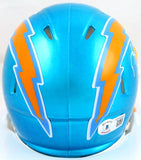 Darren Sproles Autographed Chargers Flash Speed Mini Helmet- Beckett W Hologram *White Image 3