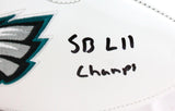 Darren Sproles Autographed Philadelphia Eagles Logo Football w/SB Champs-Beckett W Hologram *Black Image 3