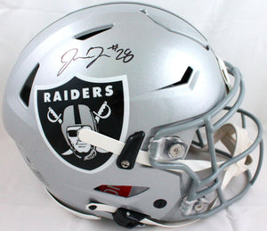 Josh Jacobs Autographed Las Vegas Raiders F/S SpeedFlex Helmet- Beckett W Hologram *Black Image 1