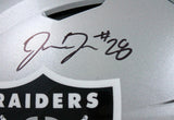 Josh Jacobs Autographed Las Vegas Raiders F/S SpeedFlex Helmet- Beckett W Hologram *Black Image 2