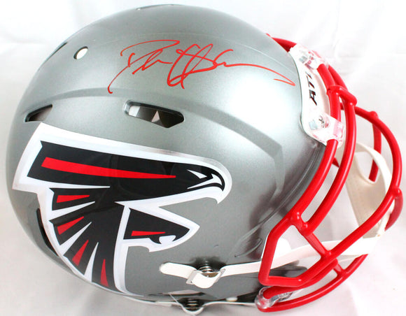 Deion Sanders Autographed Atlanta Falcons F/S Flash Speed Authentic Helmet-Beckett W Hologram *Red Image 1